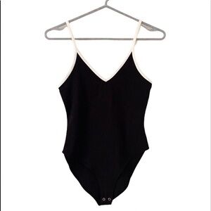 Forever 21 Black / White Trim Bodysuit